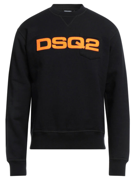Dsquared2 DSQ2 Orange Patch Sweatshirt in Black
