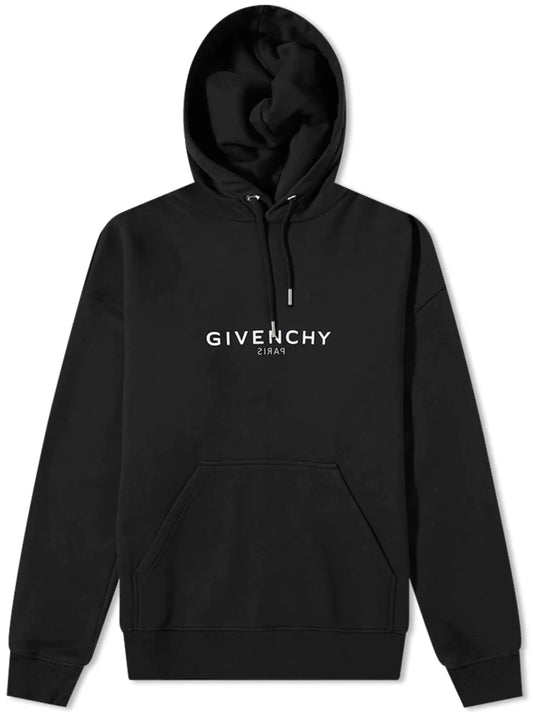 Givenchy Reverse Logo Hoodie Black