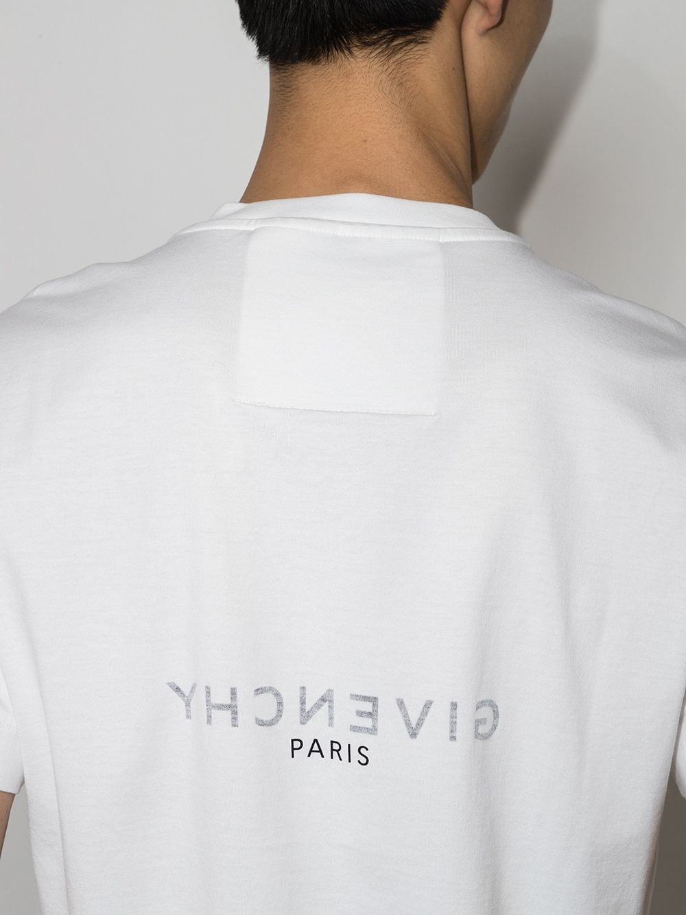 Givenchy Reverse Paris Logo Print T-Shirt in White