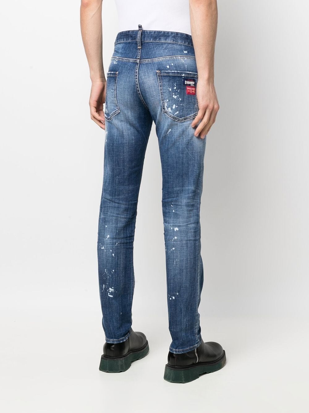 Dsquared2 Bleached Spots Wash Cool Guy Slim Jeans