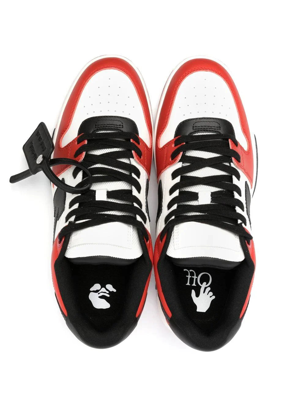 Off-White Out of Office Low top Leather Trainers in Red/Black