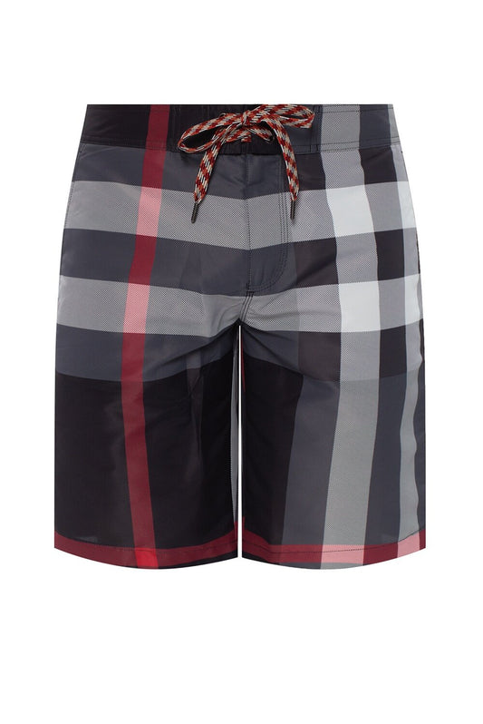 Burberry Grey Checkered Swim Shorts