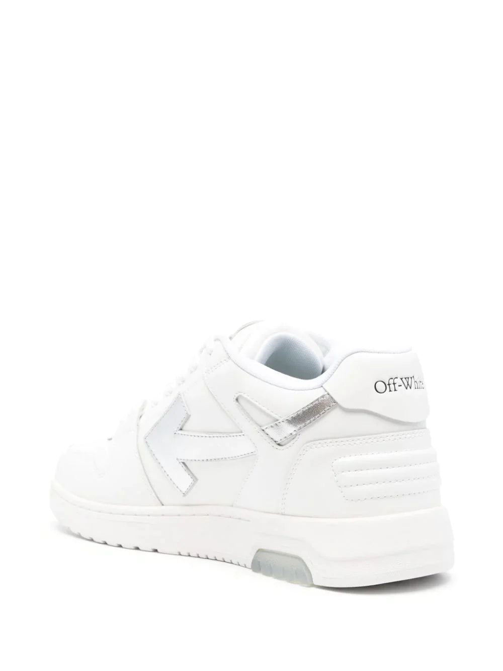 Off-White Out of Office Leather Trainers in White/Silver