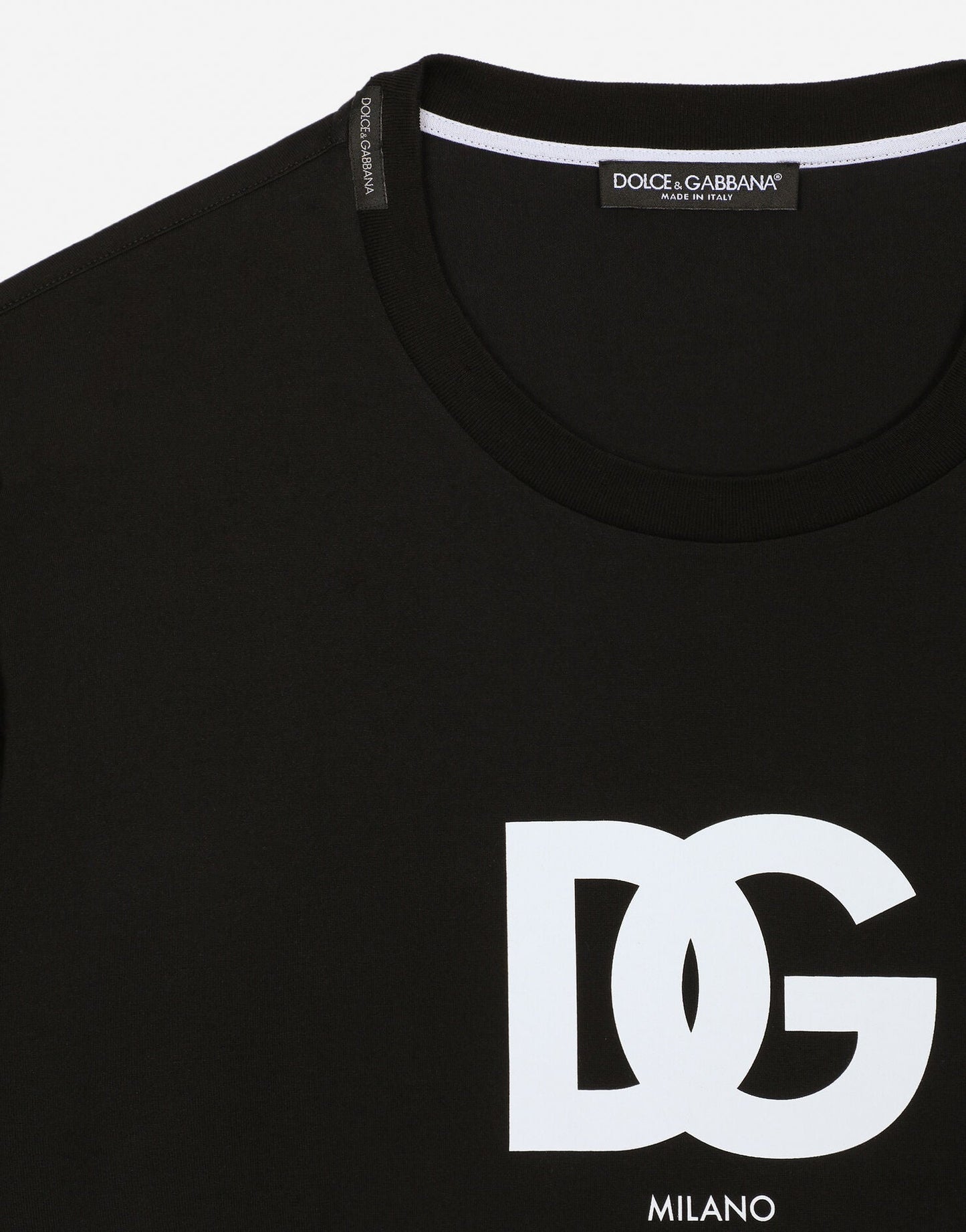 Dolce & Gabbana DG Milano Logo Print T-shirt in Black