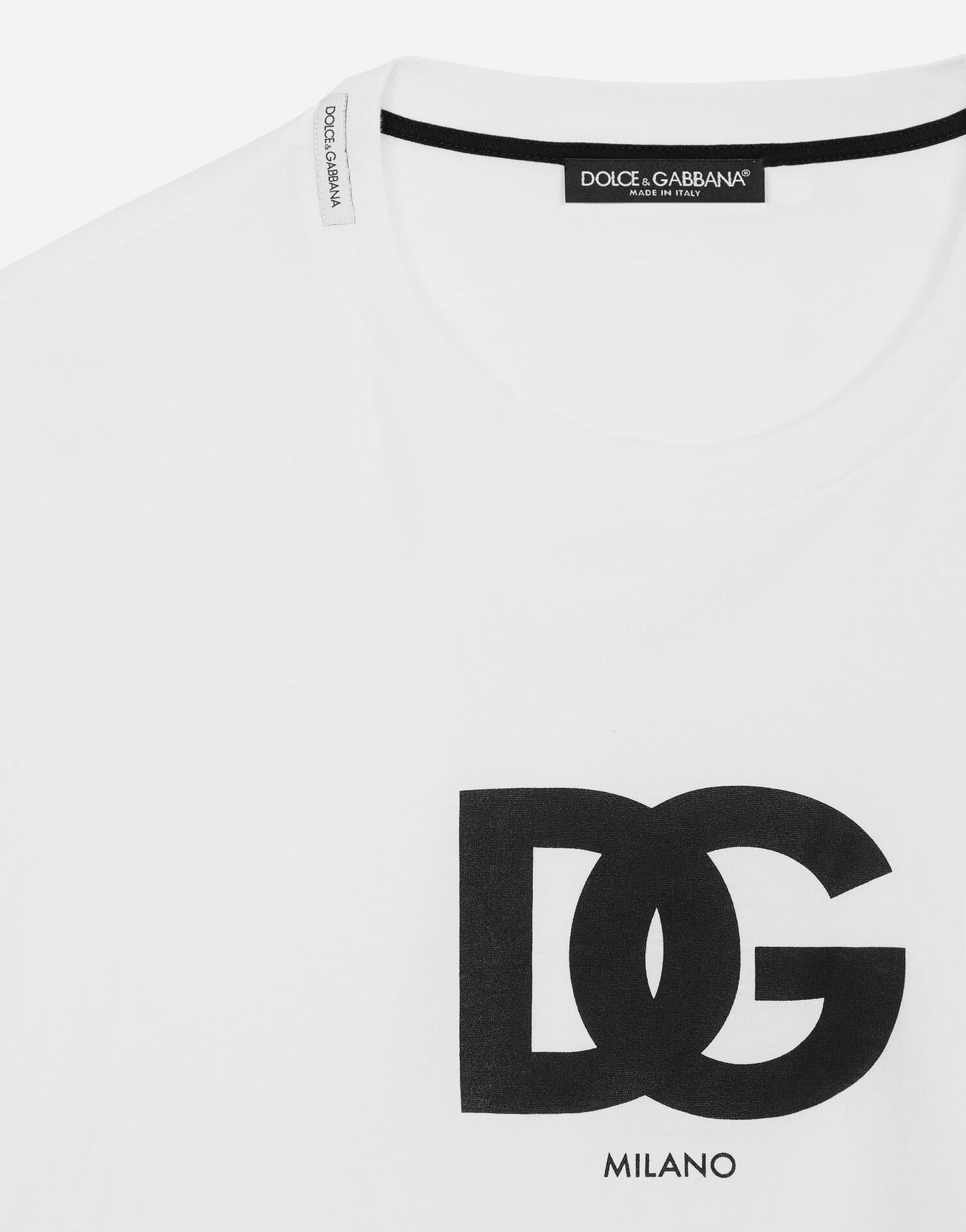 Dolce & Gabbana DG Milano Logo Print T-Shirt in White
