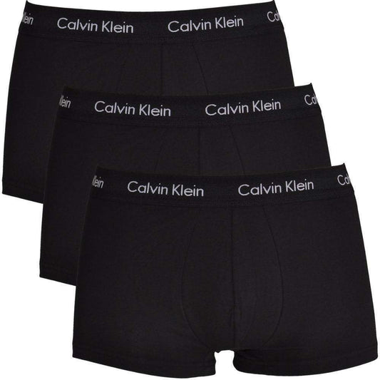 Calvin Klein 3 Pack Low rise Underwear Trunks in Black