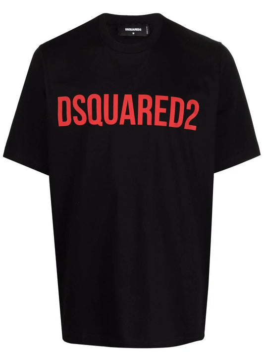 Dsquared2 Slouch Logo-print T-shirt in Black